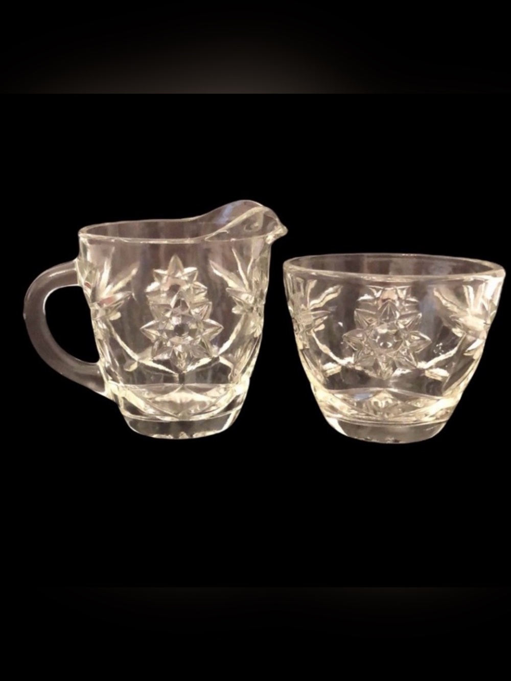❤️ Anchor Hocking EAPC Open Sugar & Creamer Set